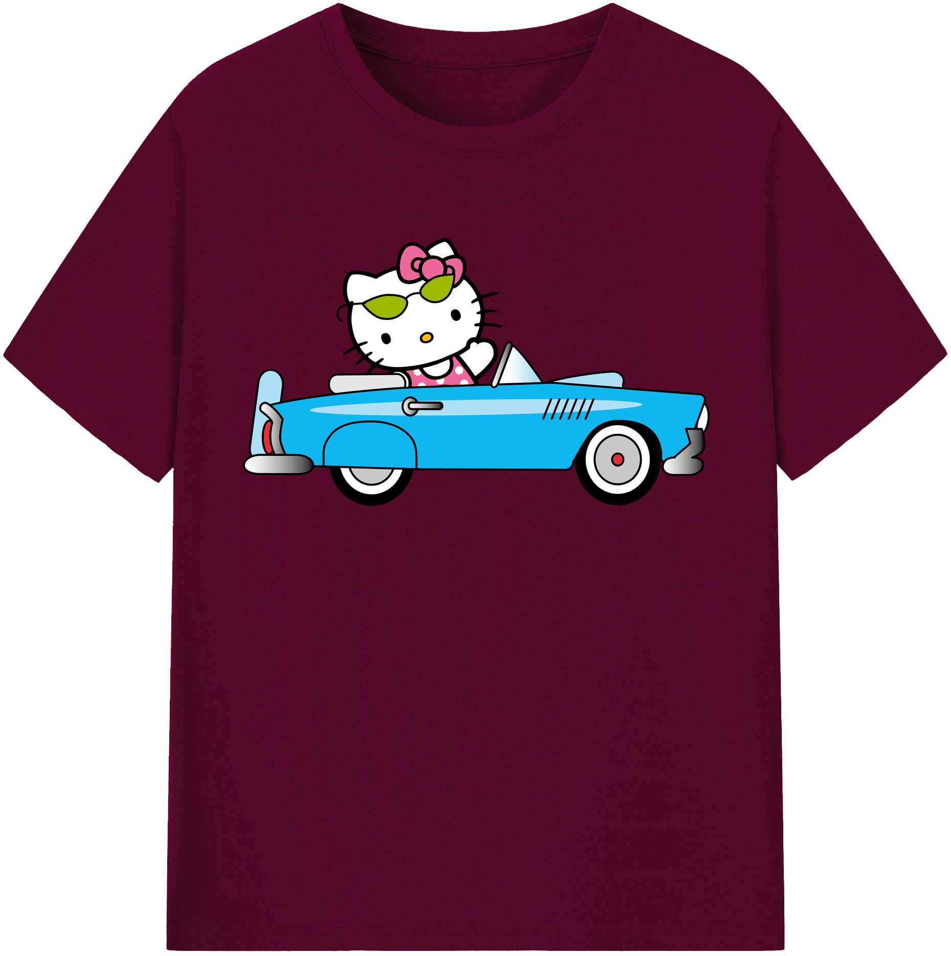 （画像用） Hello Kitty ハローキティ レディースカジュアルプリントTシャツ（綿100％）
